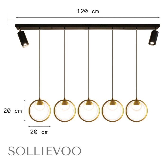 Hanglamp Zwart Goud Que - Afbeelding 7