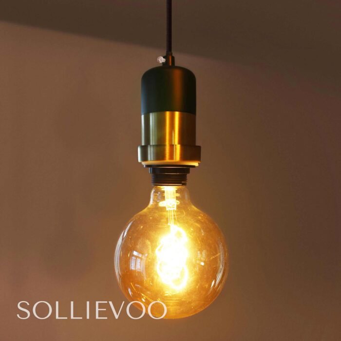 Hanglamp Goud Zwart Rookglas Shine - Afbeelding 4
