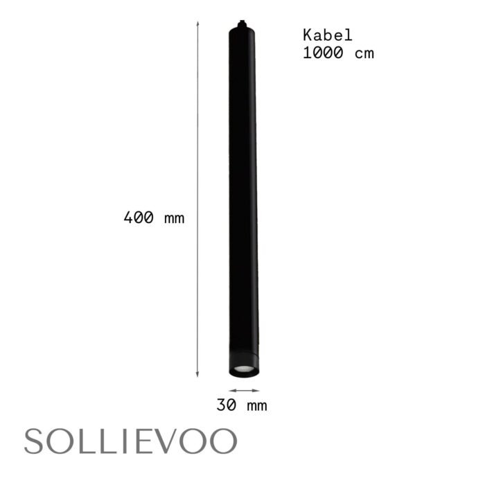 Hanglamp Led Zwart Tube 40cm x 3cm Sam - Afbeelding 5