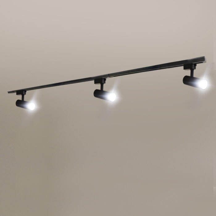 Rail verlichting Railsysteem Verlichting Zwart 3 Spots 2m - Afbeelding 3